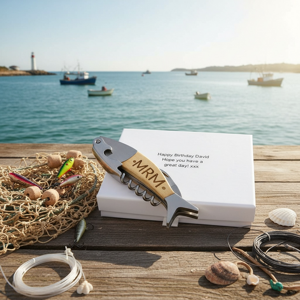 Personalised Fishing Corkscrew