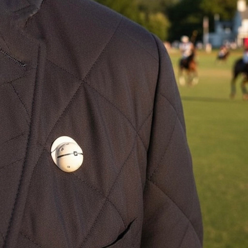 Personalised Polo Helmet Lapel Pin