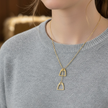 Personalised Gold, Silver or Rose Gold Silver Stirrup Necklace