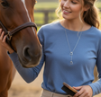 Personalised Gold, Silver or Rose Gold Silver Stirrup Necklace