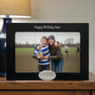 Personalised Rugby Photo Frame With Rugby Ball Motif