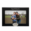 Personalised Rugby Photo Frame With Rugby Ball Motif
