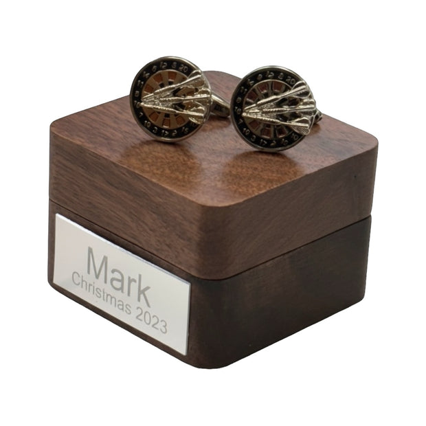 Personalised Dartboard With Darts Cufflinks