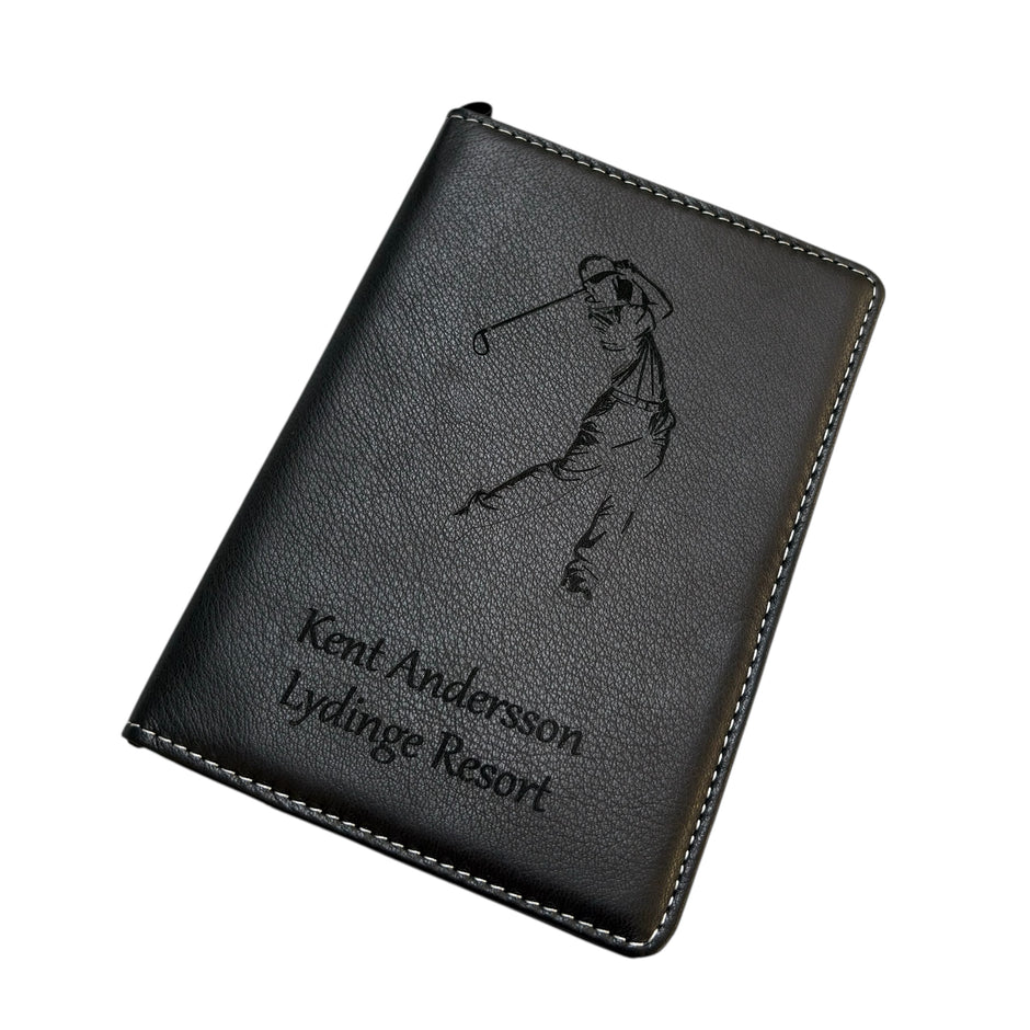 Personalised Leather Golf Scorecard: Handmade Luxury Golf Gift