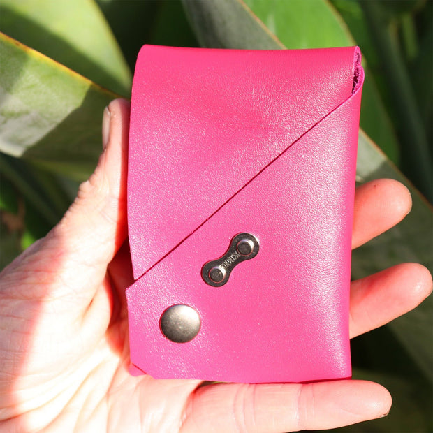 Personalised Recycled Cycling Wallet Pink