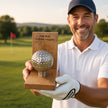 Personalised Golf Ball Ornament – Handmade Golf Gift & Alternative Trophy