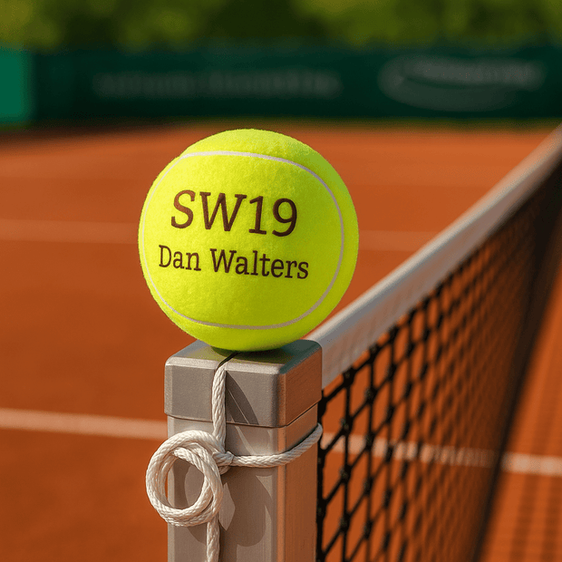 Personalised Wimbledon Themed Tennis Ball & Presentation Stand