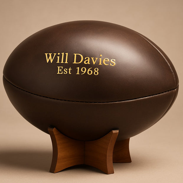 Personalised Vintage Leather Rugby Ball