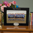 Personalised Rugby Photo Frame With Rugby Ball Motif