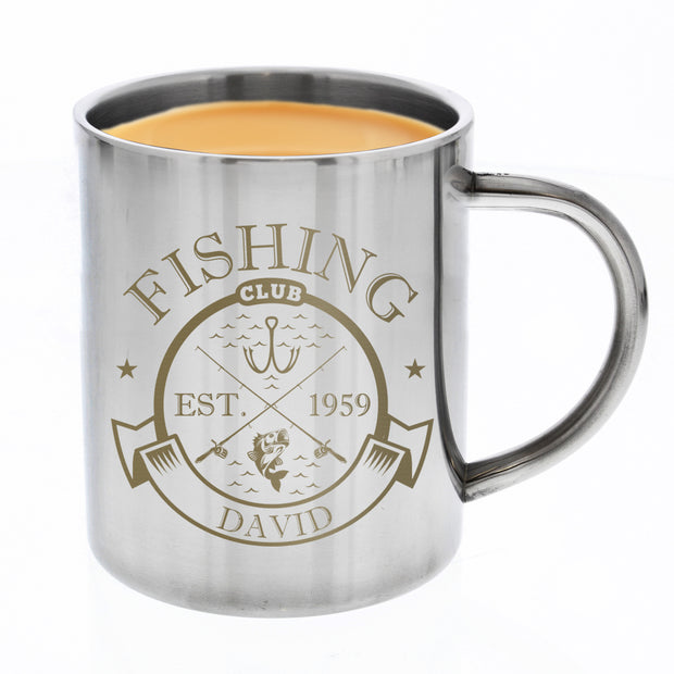 Personalised Fishing Stainless Steel Mug