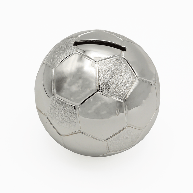 Silver Plated Football Money Box