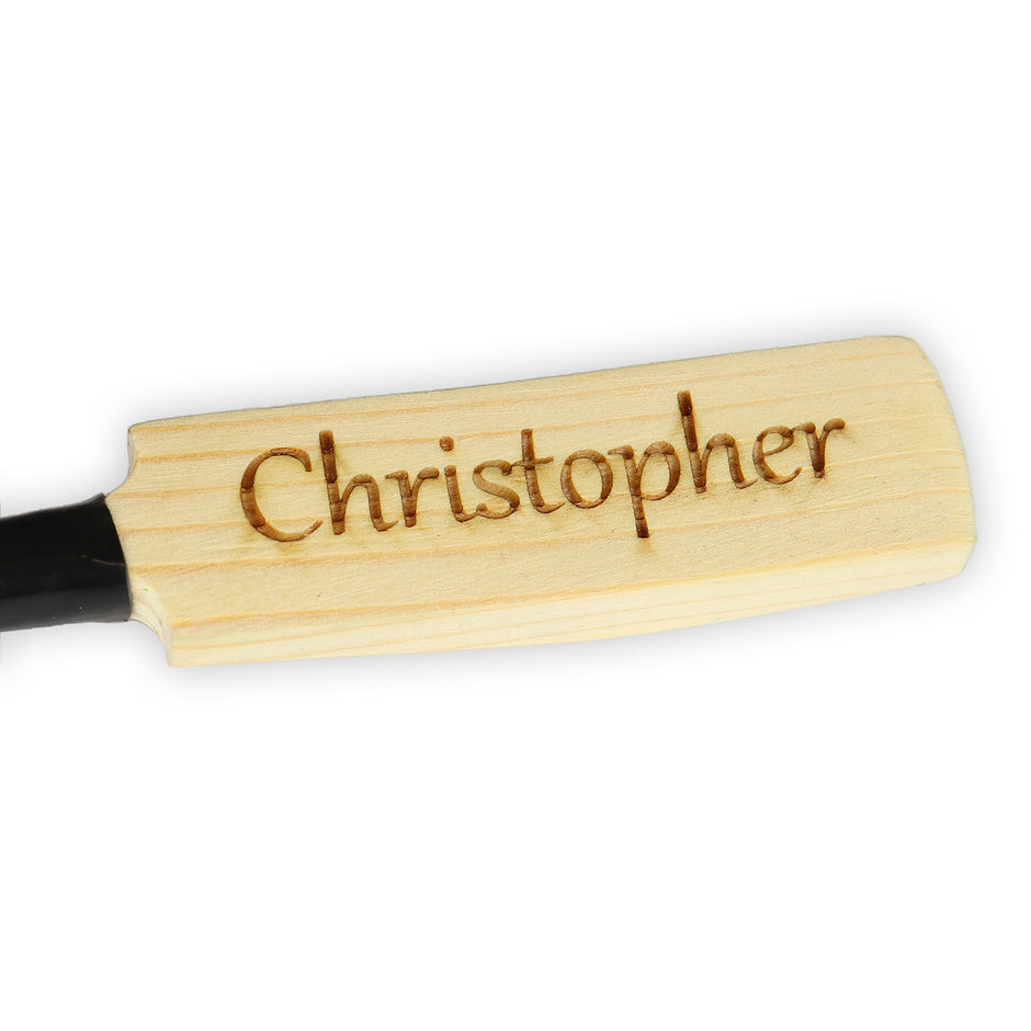 Personalised Mini Cricket Bat Keyring | Custom Engraved Cricket Gift