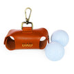 Personalised Tan Leather Golf Ball Caddy