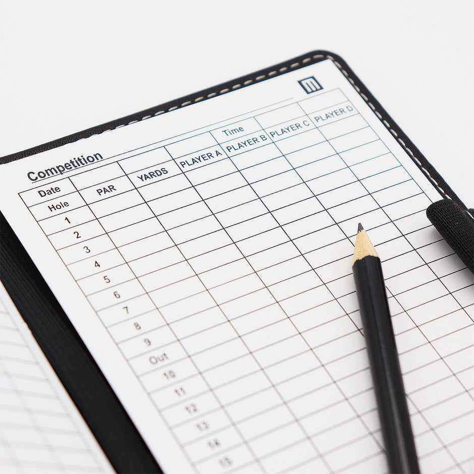 Personalised Leather Golf Scorecard: Handmade Luxury Golf Gift