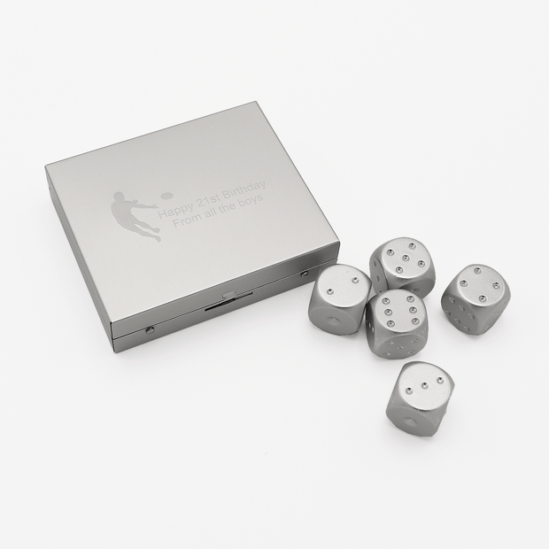 Personalised Stainless Steel Dice Game