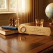 Personalised Mini Cricket Bat With Clock With Free Display Stand