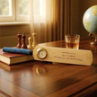 Personalised Mini Cricket Bat With Clock With Free Display Stand