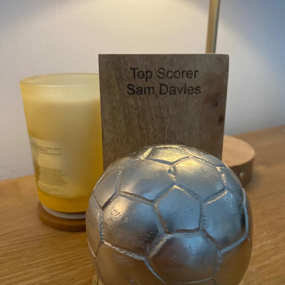 Personalised Football Trophy & Football Keepsake.