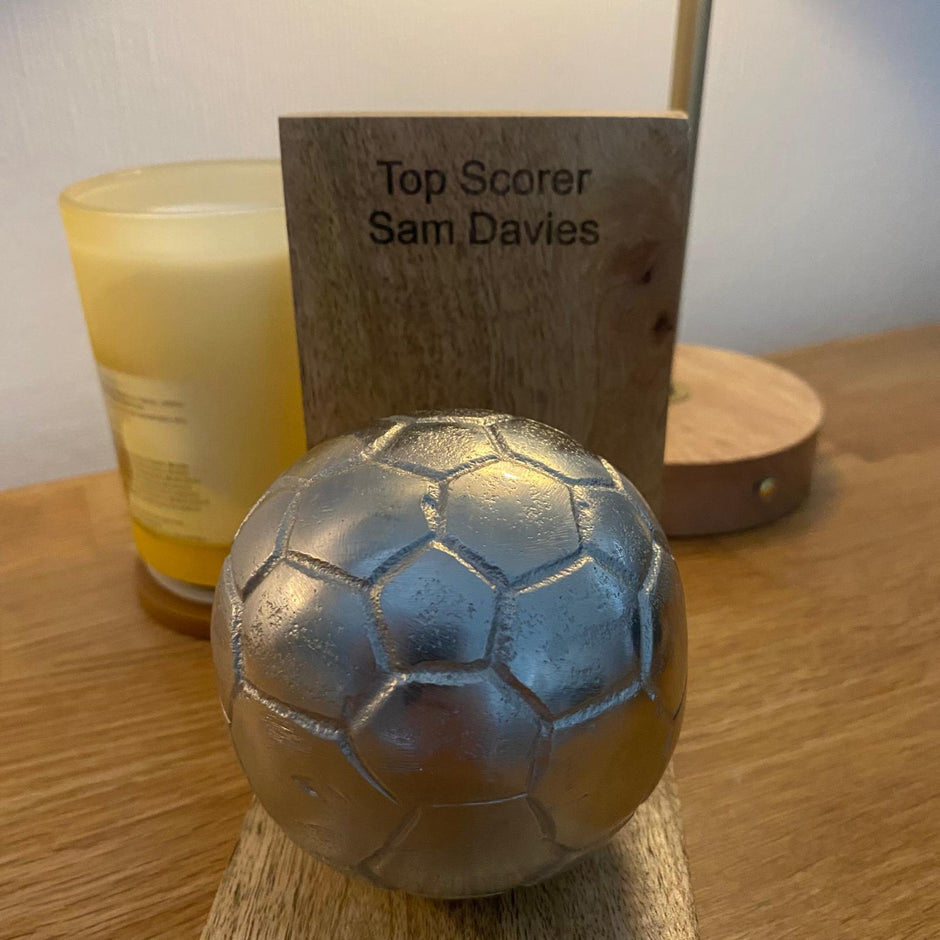 Personalised Football Trophy & Football Keepsake.