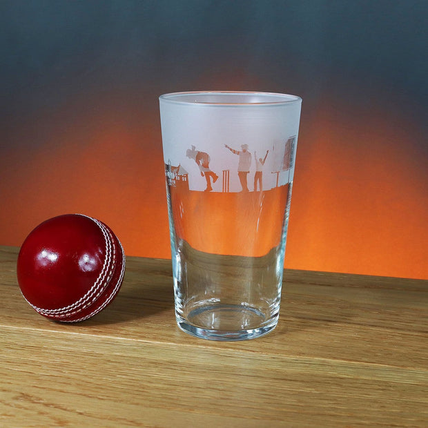Cricket Themed Pint Glass