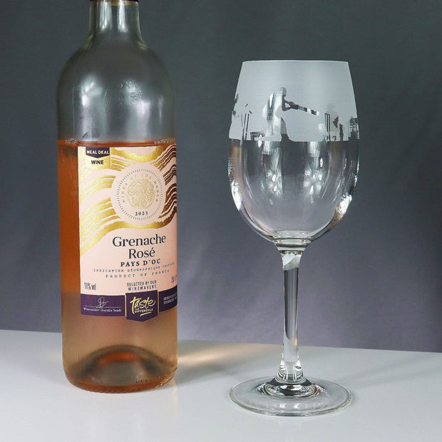 Cricket Themed Wine Glass