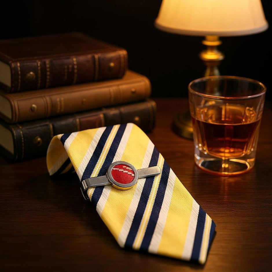 Personalised Cricket Ball Tie Slide/Bar