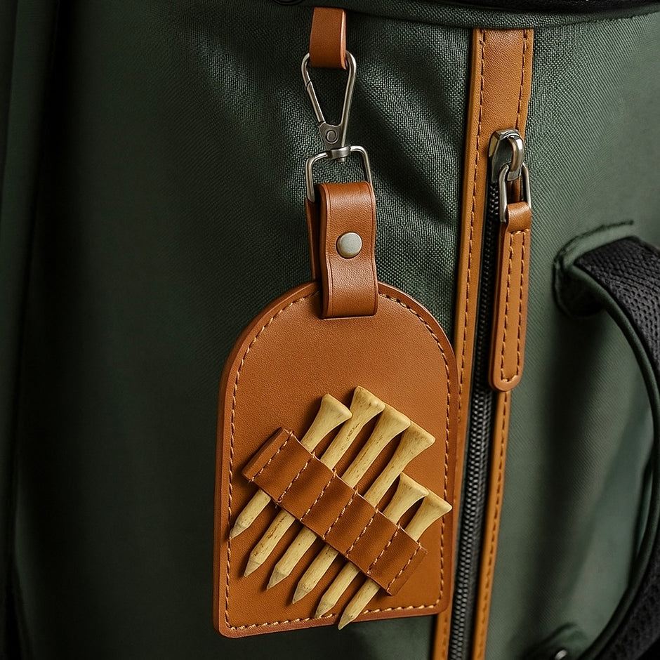 Personalised PU Leather Golf Tee Holder | Stylish, Eco-Friendly Gift for Golfers
