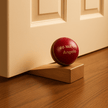 Personalised Cricket Ball Doorstop – Handmade in Oak