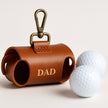 Personalised Tan Leather Golf Ball Caddy