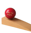 Personalised Cricket Ball Doorstop – Handmade in Oak