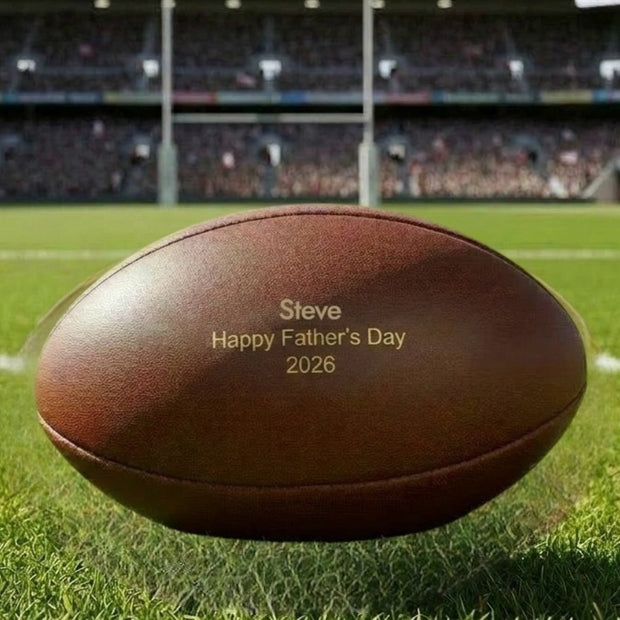 Personalised Vintage Leather Rugby Ball