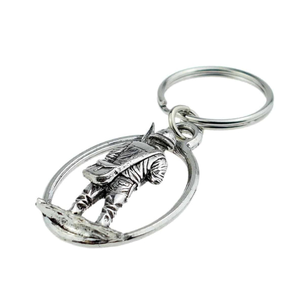 Fisherman Keyring in Pewter