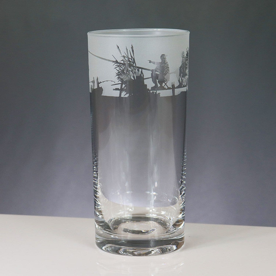 Fishing Themed Highball Tumbler Glass