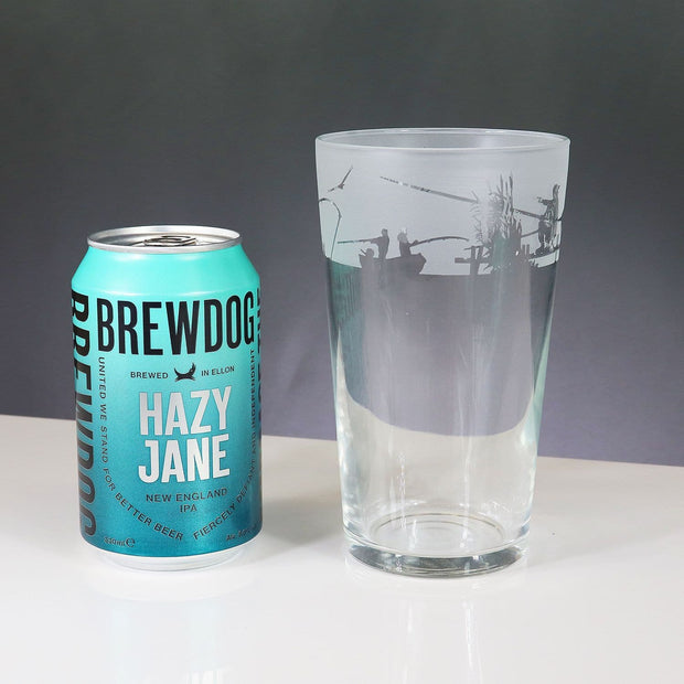 Fishing Themed Pint Glass