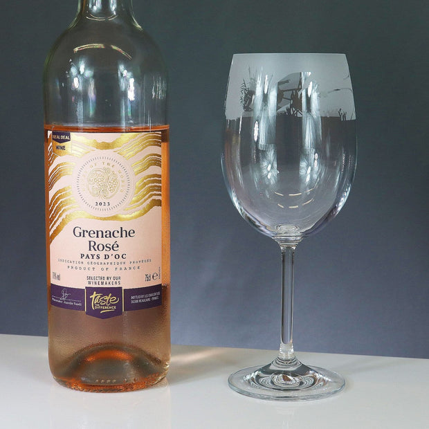 Fishing Themed Wine Glass