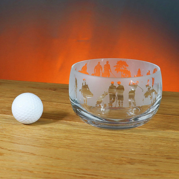 Golf Themed Crystal Snack Bowl