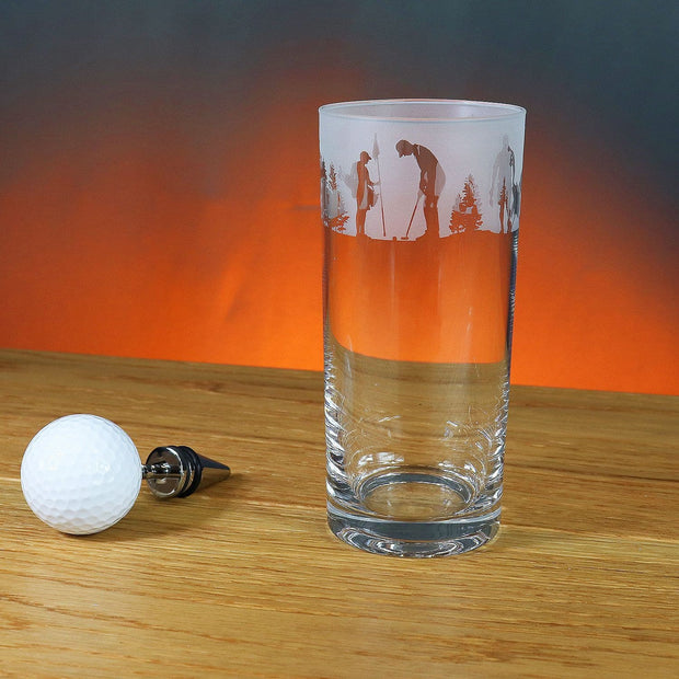 Golf Themed Highball Tumbler Glass