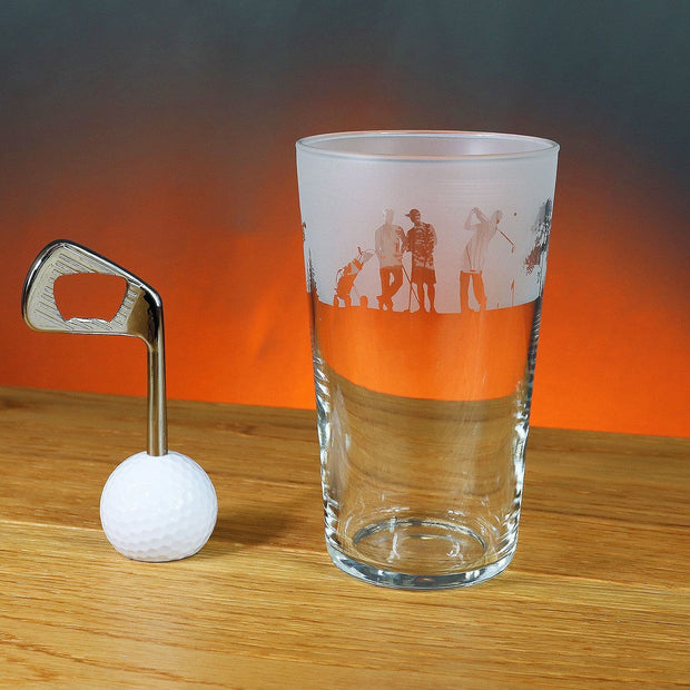 Golf Themed Pint Glass