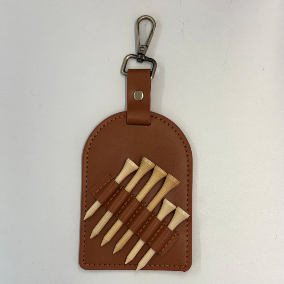 Personalised PU Leather Golf Tee Holder | Stylish, Eco-Friendly Gift for Golfers