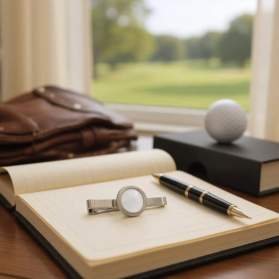 Personalised Golf Ball Tie Slide/Bar