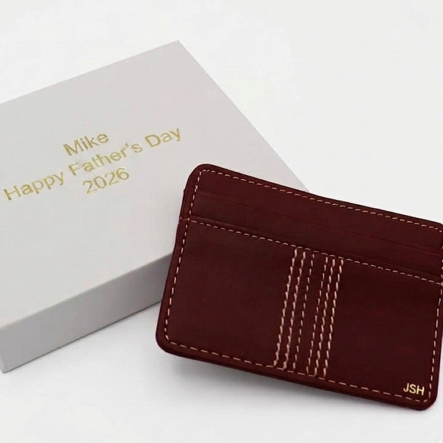 Vintage Leather Cricket Credit Card Holder