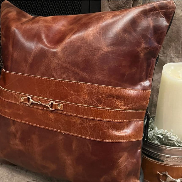 Leather Equestrian Snaffle Bit Cushion