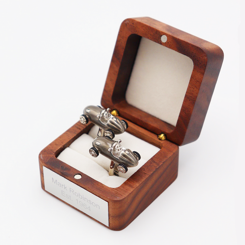 Personalised Retro F1 Motor Racing Cufflinks