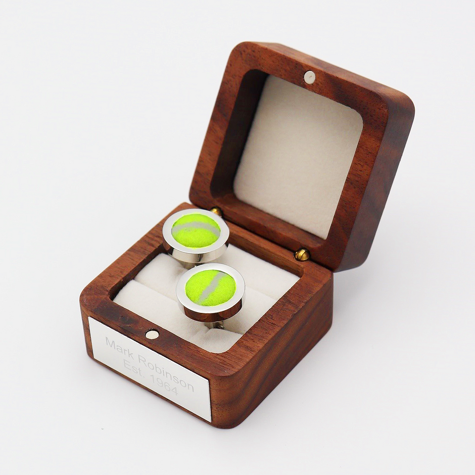 Personalised Tennis Ball Cufflinks