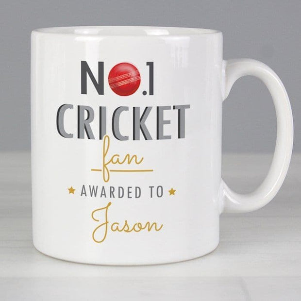 Personalised Number One Cricket Fan Mug