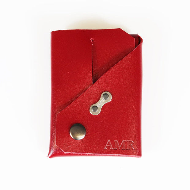 Personalised Recycled Cycling Wallet Red