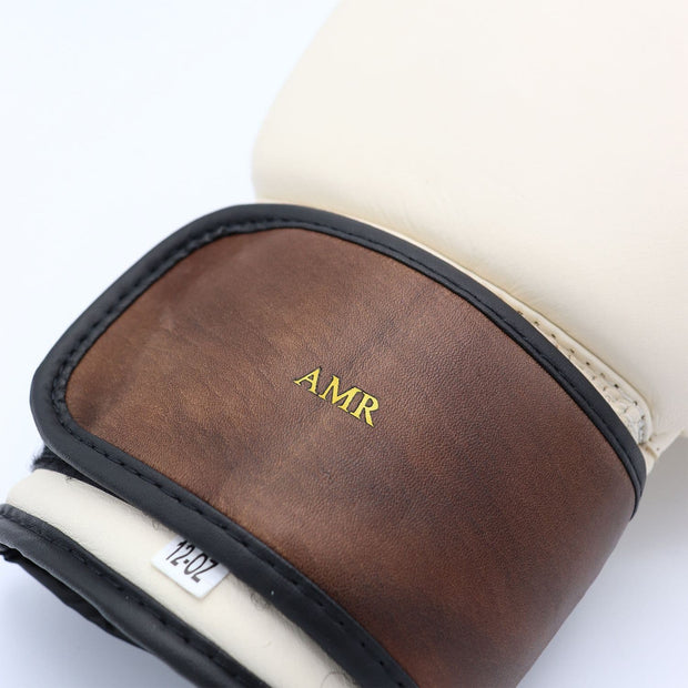 Personalised Vintage Cream Boxing Gloves