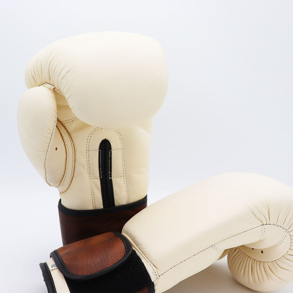 Personalised Vintage Cream Boxing Gloves