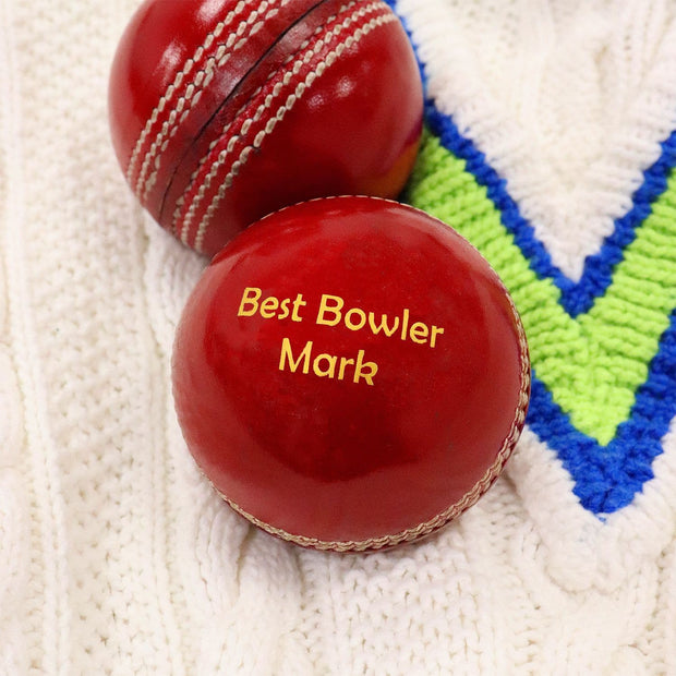 Personalised Vintage Leather Cricket Ball