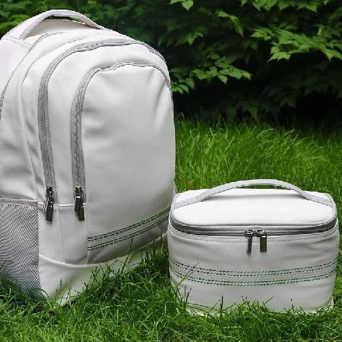 White Cricket Insulated Lunch Bag